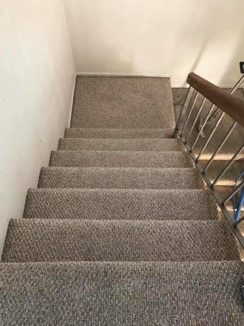 Stair case carpet cleaning -After