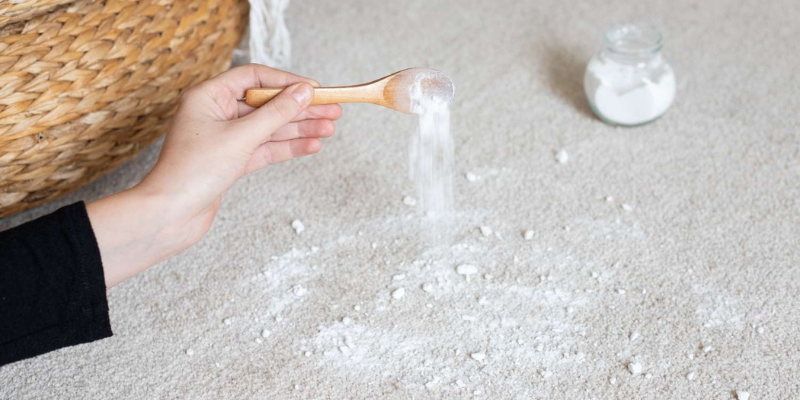 Pet odor removal using baking soda